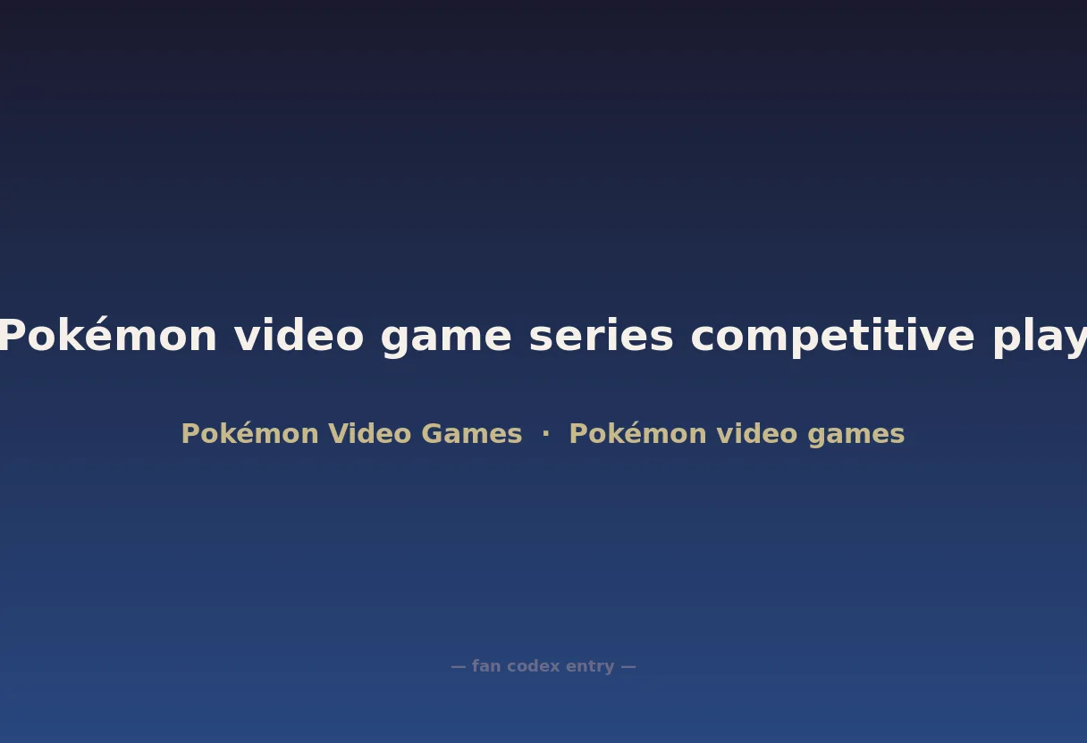 Pokémon video game series competitive play